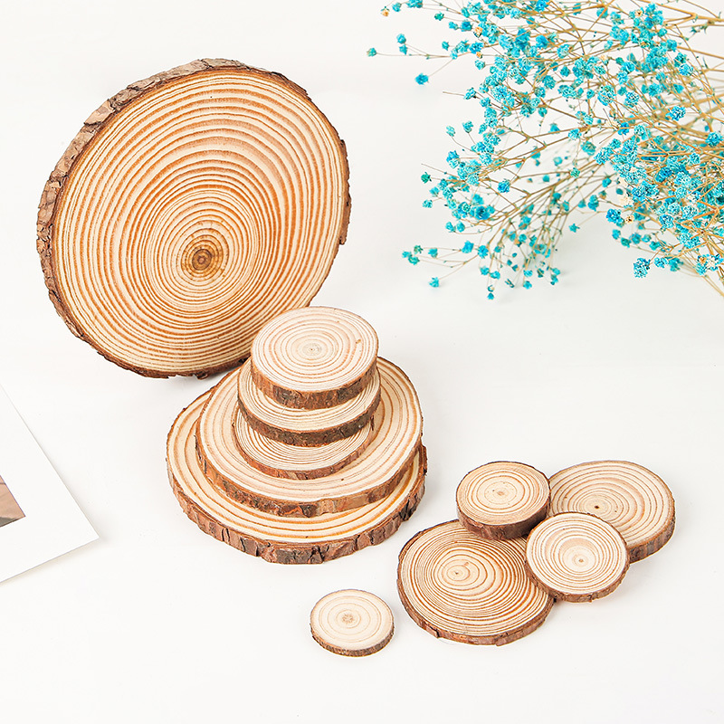 Oud Wood Chip - 5 pezzi di pino naturale rotondo