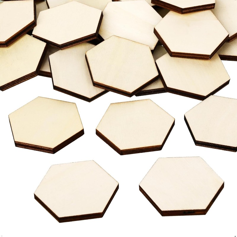 Oud Wood Chip - 50 pezzi 4 cm pezzi esagonali