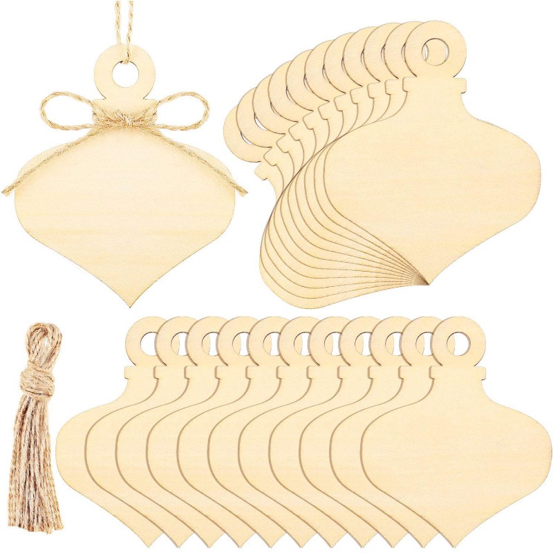 Oud Wood Chip - 10 Pezzi di Ornamenti Natalizi in