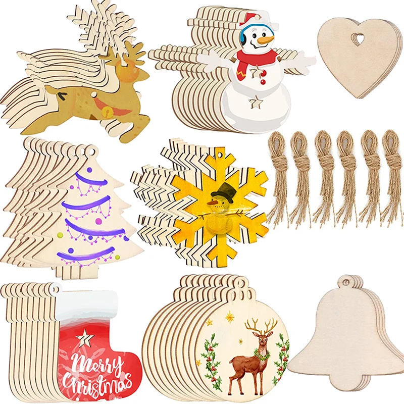 Oud Wood Chip - 10 pezzi di ornamenti natalizi in