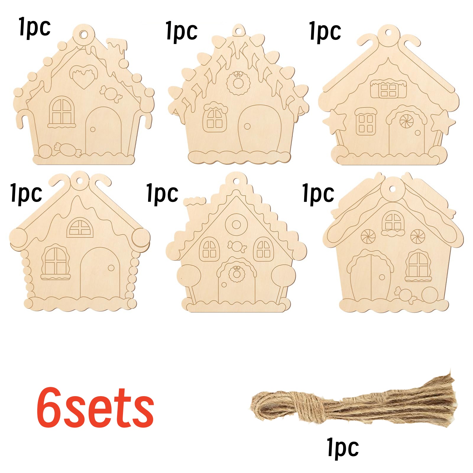 6 set di ornamenti natalizi in - Oud Wood Chip recensione e prezzo