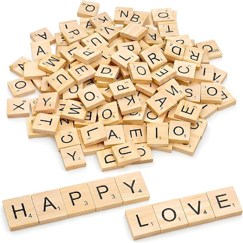 100 Pezzi Lettere in Legno, Bl - Oud Wood Chip recensione e prezzo