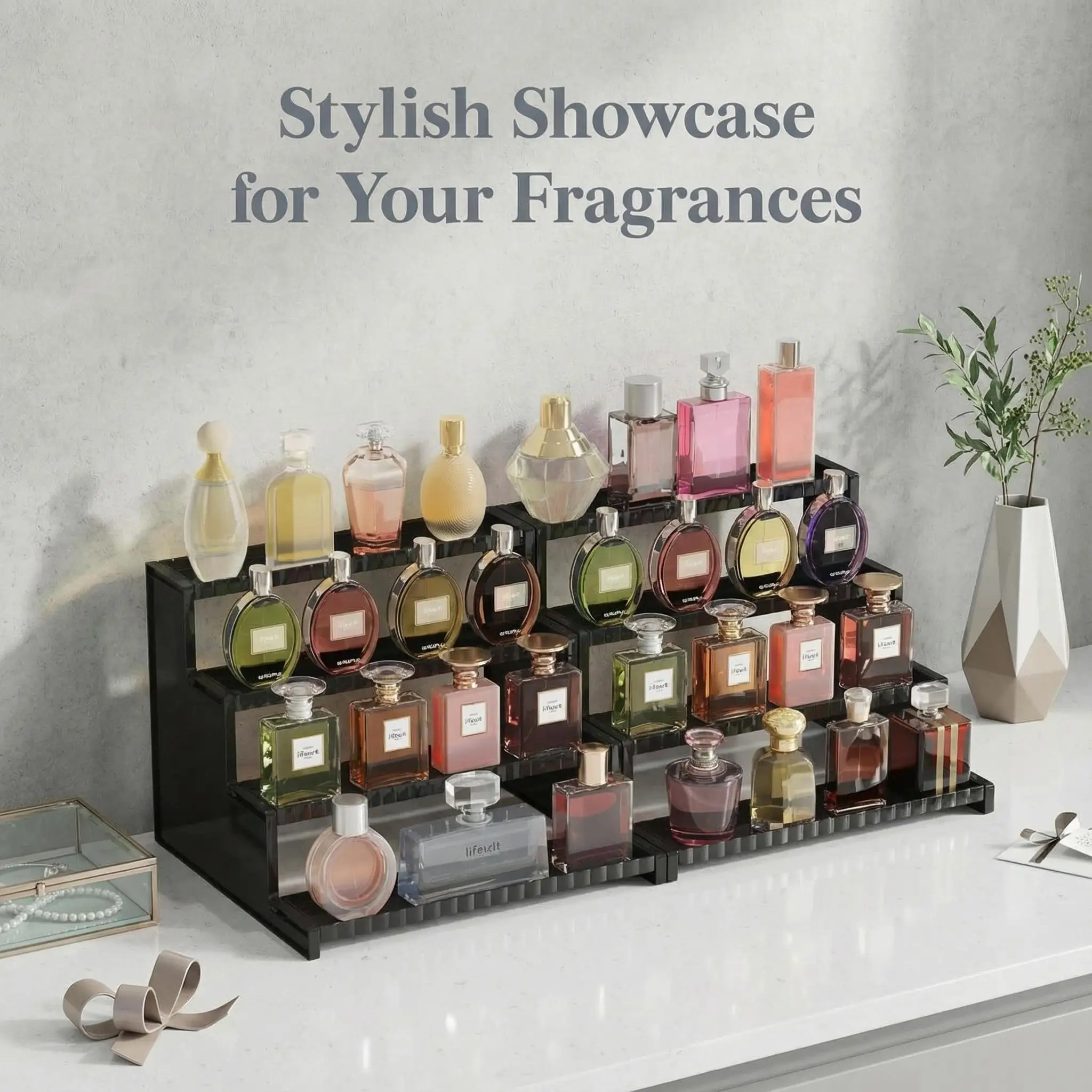 Espositore Nero a 4 Livelli da - Perfume Fragrance Holder recensione e prezzo